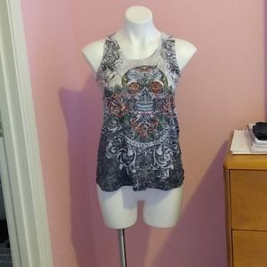 Women's skull tank top